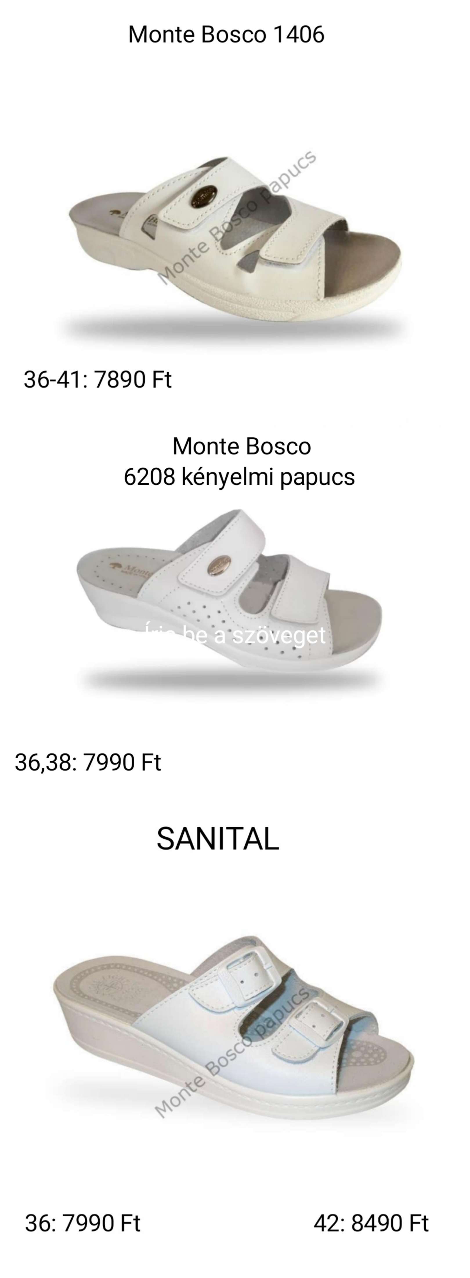 Monte Bosco női GYÓGYJELLEGŰ papucs